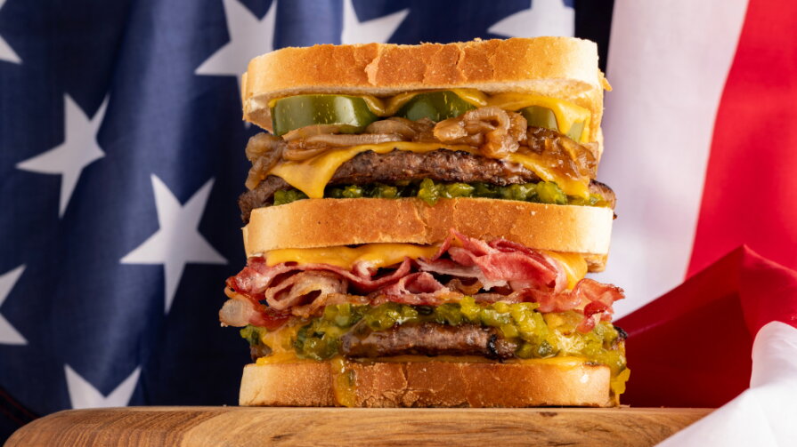 Patty Melt American Sandwich